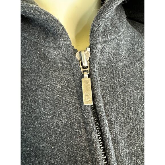 Vintage Donnybrook Y2K Hooded Charcoal Gray Coat zipper closing size 12 - Picture 4 of 13